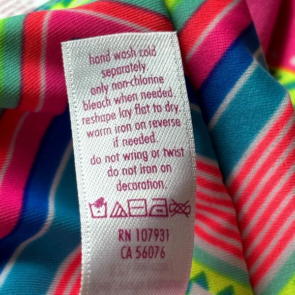 Justice Girl's Size 14 Neon Tankini Swimsuit - Picture 6 of 6